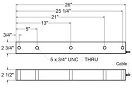 1100 Double-Ended Shear Beam Load Cell Transducer